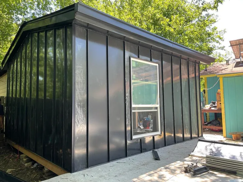 Black standing seam metal wall panels for Metal Roof Installation in Hellertown